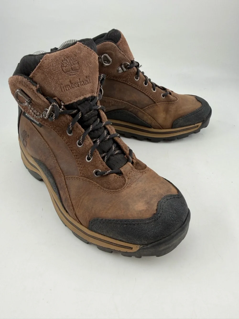 Timberland Boy’s Backroads Brown Leather - SZ 4.5 - Lace-Up Hiking Boots